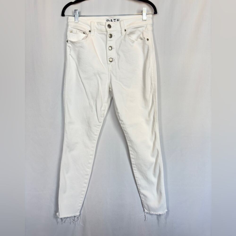 Daze Denim Moneymaker High Rise Vintage Skinny Jeans Porcelain White  Size 29
